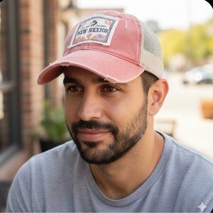 Smith Southwestern Trucker Hat Cap Orange Beige